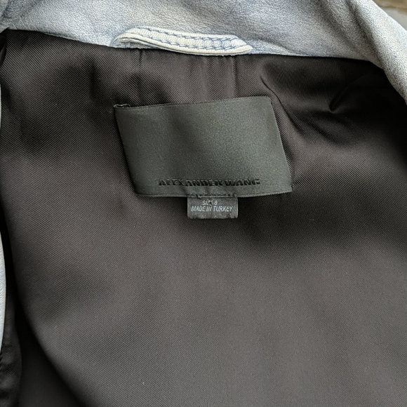 Alexander Wang Leather Moto Jacket, size 8 - Picture 8 of 9